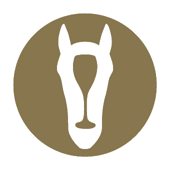 Goldenes Pferdeemblem